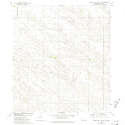YellowMaps Coffee Mill Butte SE NE topo map, 1:24000 Scale, 7.5 X 7.5 Minute, Historical, 1980, Updated 1981, 26.8 x 22 in - Polypropylene
