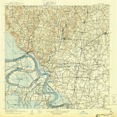 YellowMaps Bayou Sara LA topo map, 1:125000 Scale, 30 X 30 Minute, Historical, 1906, Updated 1943, 19.9 x 16.9 in - Polypropylene