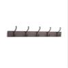 Amazon Basics Wall-Mounted Metal Coat Rack, 5 Hooks, Espresso view 2
