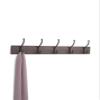Amazon Basics Wall-Mounted Metal Coat Rack, 5 Hooks, Espresso view 4
