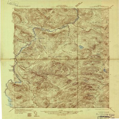 YellowMaps Allagash Falls ME topo map, 1:48000 Scale, 15 X 15 Minute, Historical, 1932, 27.3 x 19.8 in - Polypropylene