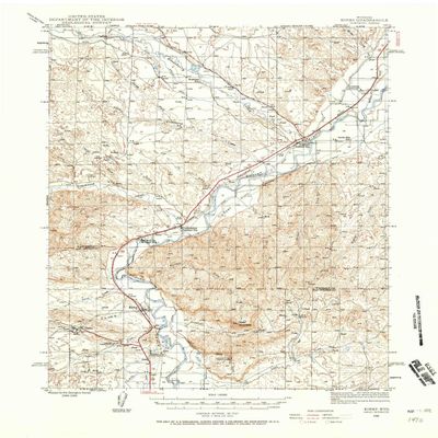YellowMaps Kirby WY topo map, 1:62500 Scale, 15 X 15 Minute, Historical, 1945, Updated 1958, 21.2 x 16.4 in - Polypropylene