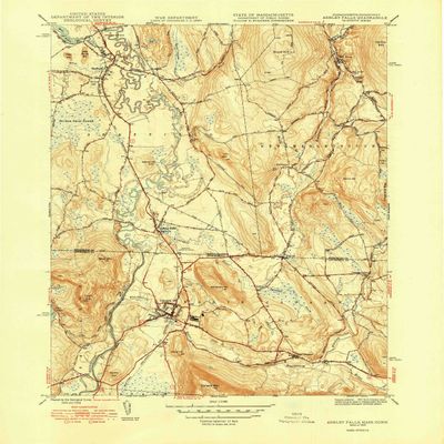YellowMaps Ashley Falls MA topo map, 1:31680 Scale, 7.5 X 7.5 Minute, Historical, 1949, 20.7 x 17 in - Polypropylene