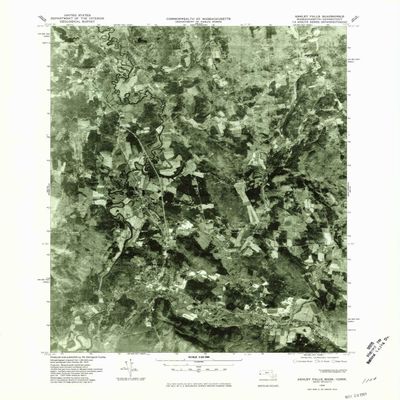 YellowMaps Ashley Falls MA topo map, 1:25000 Scale, 7.5 X 7.5 Minute, Historical, 1975, Updated 1981, 26.8 x 22 in - Polypropylene