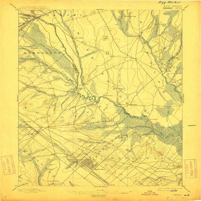 YellowMaps Egg Harbor NJ topo map, 1:62500 Scale, 15 X 15 Minute, Historical, 1898, Updated 1912, 20 x 16.6 in - Polypropylene