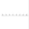 Amazon Basics Wall Mounted Modern Coat Rack for Entryway and Bedroom with Versatile Storage Hooks, Rectangular, 8-Hook, White view 1