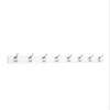 Amazon Basics Wall Mounted Modern Coat Rack for Entryway and Bedroom with Versatile Storage Hooks, Rectangular, 8-Hook, White view 2