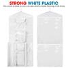 ProPik Hanging Double Sided Wrapping Paper Storage Organizer With Multiple Front And Back Pockets Organize Your Gift Wrap & Gift Bags Bows Ribbons 40X17" Fits 40 Inch Rolls (White) view 2
