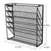 PAG Hanging Wall File Holder Mail Organizer Metal Chicken Wire Wall Mounted Literature Rack, 6 Tier, Black view 4