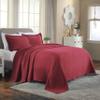 Superior 2 Piece Celtic Circles Cotton Bedspread Set, Decorative Bed Spread, Home Bed Decor, 1 Pillow Sham, Medium Weight Blanket, Matelasse Coverlet Bedding, Wedding Ring Design, King, Burgundy view 1