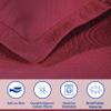 Superior 2 Piece Celtic Circles Cotton Bedspread Set, Decorative Bed Spread, Home Bed Decor, 1 Pillow Sham, Medium Weight Blanket, Matelasse Coverlet Bedding, Wedding Ring Design, King, Burgundy view 3