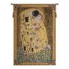 C Charlotte Home Furnishings Inc The Kiss (Yellow) Belgian Tapestry Wall Hanging | Viscose Cotton and Polyester Blend Wall Art | 16 in. x 24 in. | Home Decor Accents | Inspired by Gustav Klimt view 1