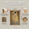 C Charlotte Home Furnishings Inc The Kiss (Yellow) Belgian Tapestry Wall Hanging | Viscose Cotton and Polyester Blend Wall Art | 16 in. x 24 in. | Home Decor Accents | Inspired by Gustav Klimt view 2