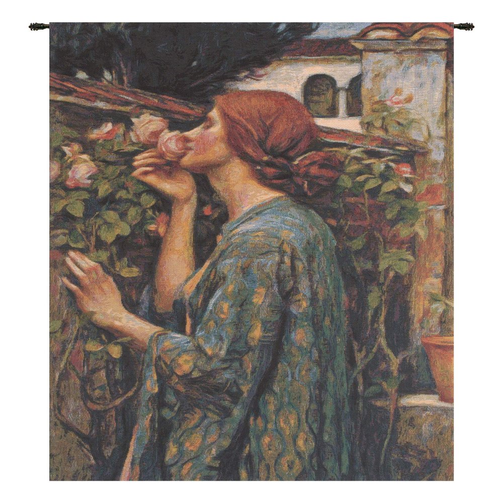 C Charlotte Home Furnishings Inc Soul of Rose European Tapestry Wall Hanging | Viscose Cotton and Polyester Blend Wall Art | 27 in. x 18 in | Home Decor Accents | Inspired by Famous