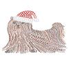 Sparkle in the Closet Yorkie with Santa Hat - Rhinestone Unisex Christmas Shirt White view 2