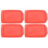 Pyrex 234-PC 4qt Red Food Storage Replacement Lid (4-Pack) - Made in USA view 1