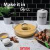 SIMAX Clear Glass Shallow (4.75) Bundt Pan | Heat, Cold, and Shock Proof, Holds 2.1 Quarts (8.4 Cups), Made in Europe view 4
