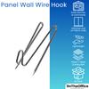 1InTheOffice Panel Wall Wire Hooks, Wall Hooks for Fabric Panel Cubicle Hooks, Silver, 50 Pack view 2
