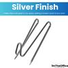 1InTheOffice Panel Wall Wire Hooks, Wall Hooks for Fabric Panel Cubicle Hooks, Silver, 50 Pack view 4