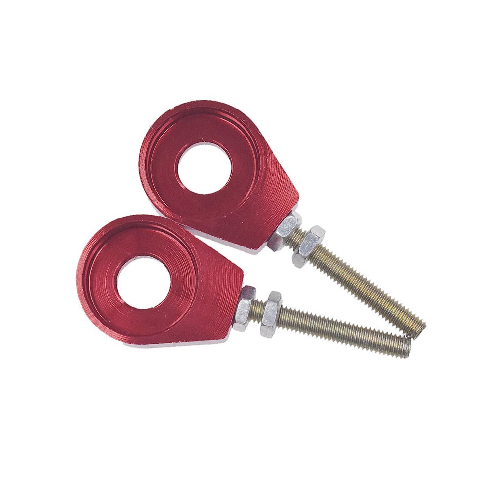 Supermotorparts 2pcs 12mm Chain Tensioner Adjusters Fit Honda XR CRF 50 70 Bike Scooter Red