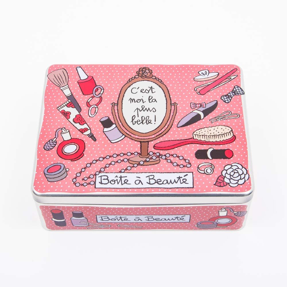 Derriere la Porte 926515296 Steel Can Beauty Box, W 8.0 x D 2.3 x H 2.8 inches (20.4 x 5.8 x 7.2 cm)