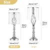 2 Pcs 19.3 inches Tall Crystal Flower Stand Wedding Road Lead Tall Flower Holders Centerpiece Crystal Flower Chandelier Metal Flower Vase for Reception Tables Wedding Supplies view 4