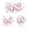 Amagical Paris Eiffel Tower Decor 16 Piece Bathroom Mat Set Shower Curtain Set Paris Tower with Pink Flowers and Butterflies Hot Air Balloon Bath Mat Contour Mat Toilet Cover Shower Curtain 12 Hooks view 4