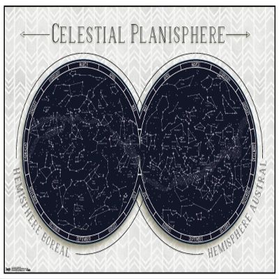 Trends International Celestial Planisphere Wall Poster, 22.375" x 34", Premium Unframed Version