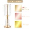2 Pcs 23.75 inches Gold Vases for Centerpieces Tall Crystal Metal Vase Flower Stand Holders Wedding Centerpiece Chandelier for Reception Tables Wedding Supplies view 3