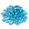 WGV Flat Marbles, Pebbles, Glass Gems for Vase Fillers, Wedding, Decoration, Crystal Rocks, Aqua (20 Pounds, Approx 2000 pcs) view 1