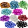 WGV Flat Marbles, Pebbles, Glass Gems for Vase Fillers, Wedding, Decoration, Crystal Rocks, Aqua (20 Pounds, Approx 2000 pcs) view 4
