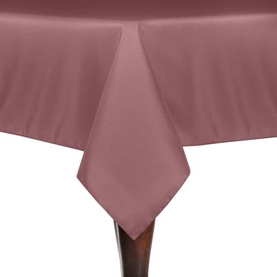 Ultimate Textile 84 x 84-Inch Square Polyester Linen Tablecloth Mauve