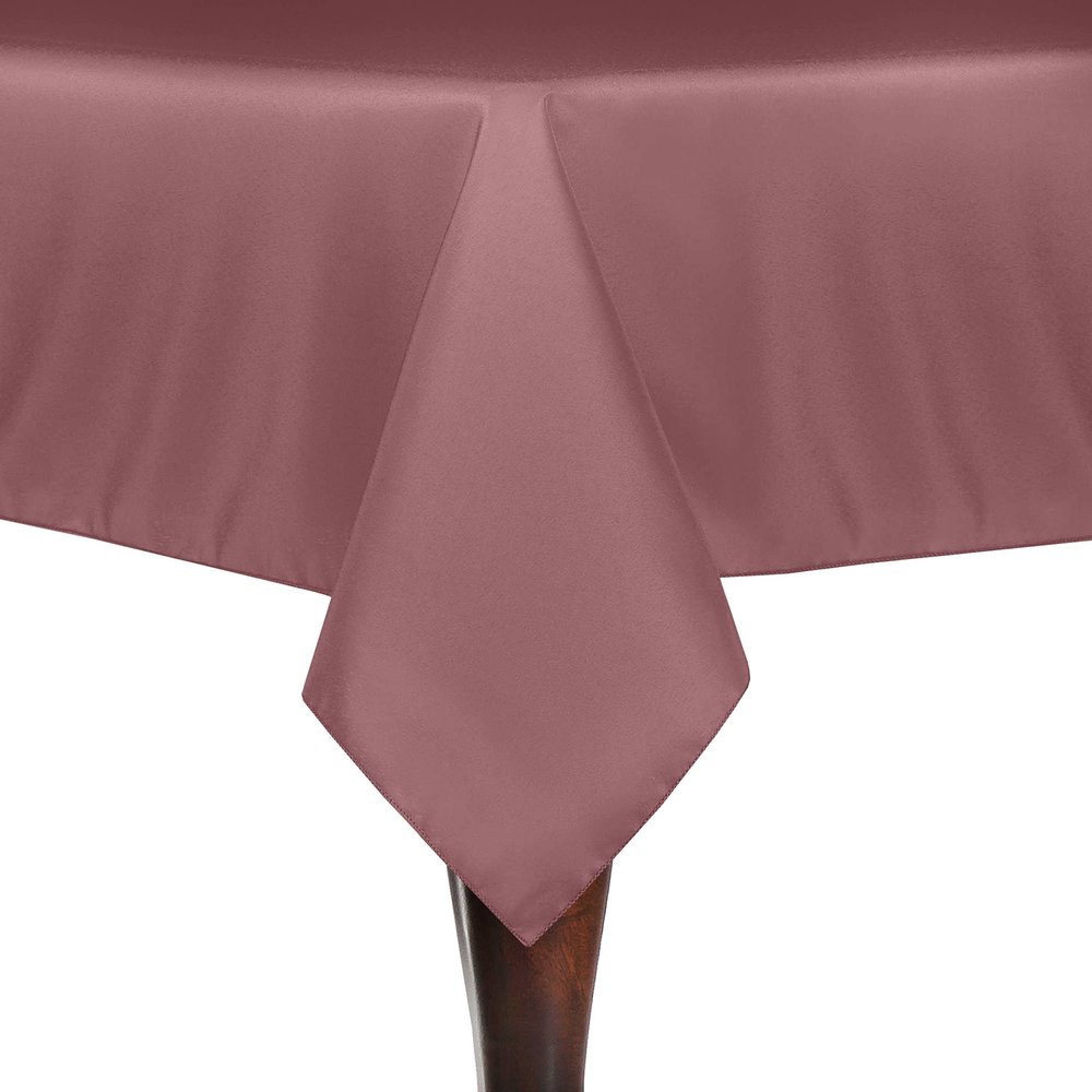 Ultimate Textile 84 x 84-Inch Square Polyester Linen Tablecloth Mauve