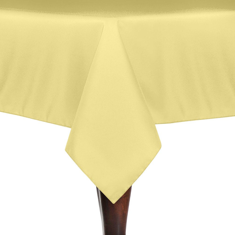 Ultimate Textile 84 x 84-Inch Square Polyester Linen Tablecloth Cornsilk Light Yellow