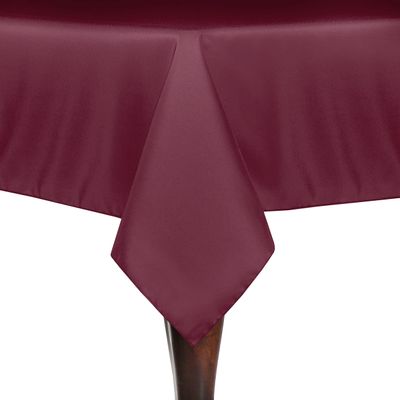 Ultimate Textile 84 x 84-Inch Square Polyester Linen Tablecloth Raspberry Red