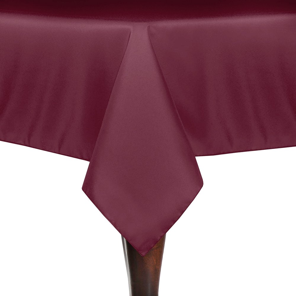Ultimate Textile 84 x 84-Inch Square Polyester Linen Tablecloth Raspberry Red