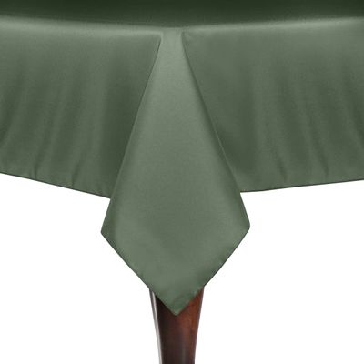 Ultimate Textile 84 x 84-Inch Square Polyester Linen Tablecloth Army Green