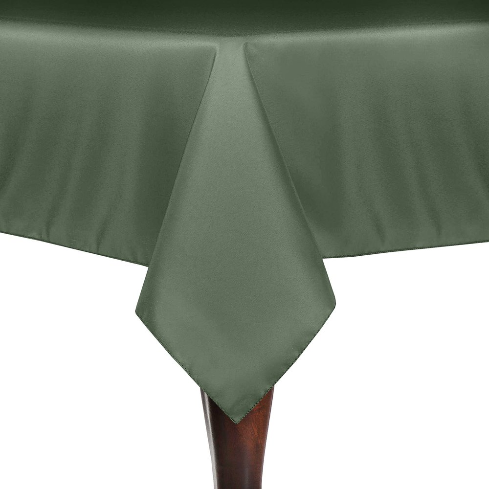 Ultimate Textile 84 x 84-Inch Square Polyester Linen Tablecloth Army Green