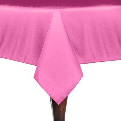Ultimate Textile 84 x 84-Inch Square Polyester Linen Tablecloth Neon Pink