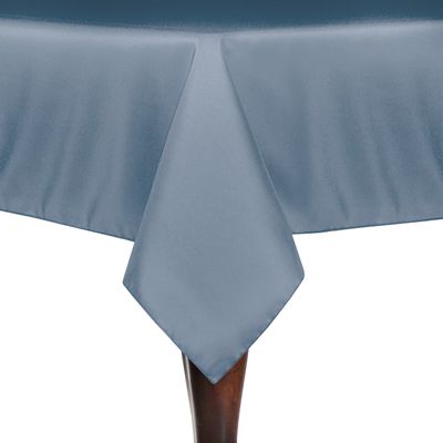 Ultimate Textile 84 x 84-Inch Square Polyester Linen Tablecloth Slate Blue