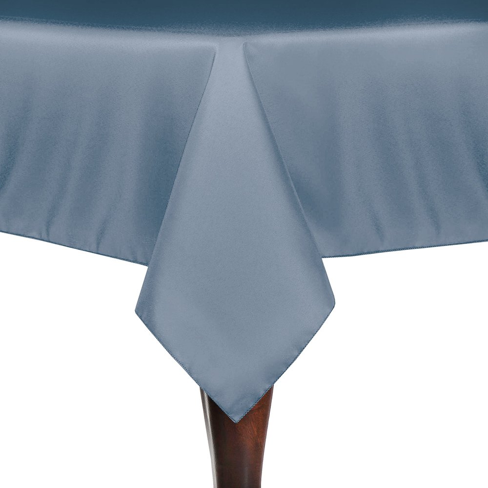 Ultimate Textile 84 x 84-Inch Square Polyester Linen Tablecloth Slate Blue