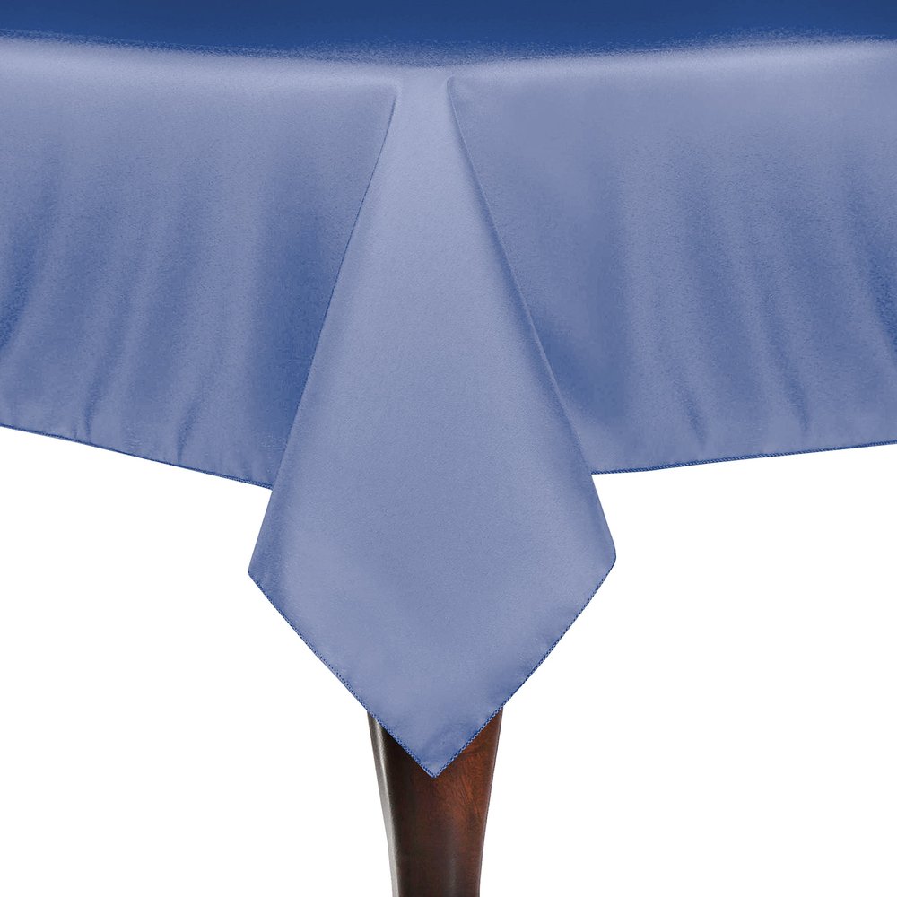 Ultimate Textile 84 x 84-Inch Square Polyester Linen Tablecloth Periwinkle Blue