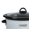 Brentwood SC-140W Slow Cooker Scallop Pattern, 4.5 Quart, White view 3