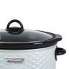 Brentwood SC-140W Slow Cooker Scallop Pattern, 4.5 Quart, White view 4