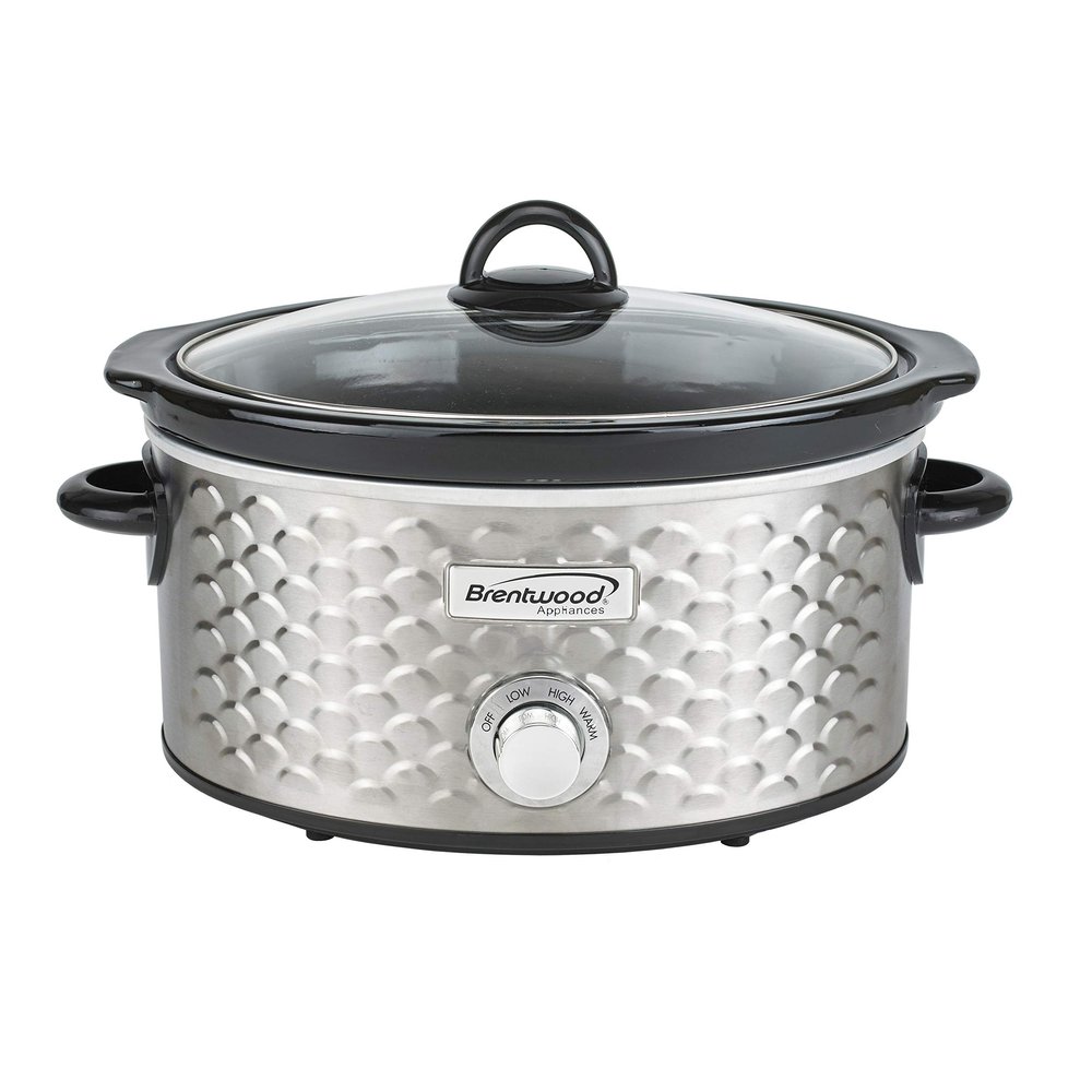 Brentwood SC-140S Slow Cooker NIL, 4.5 Quart, Stainless Steel