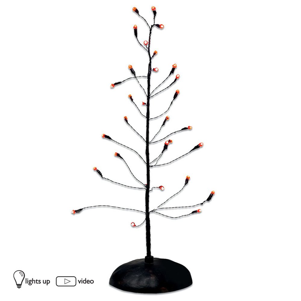 Department 56 Orange Twinkle Bright Tree Light Up Halloween Village Accessory