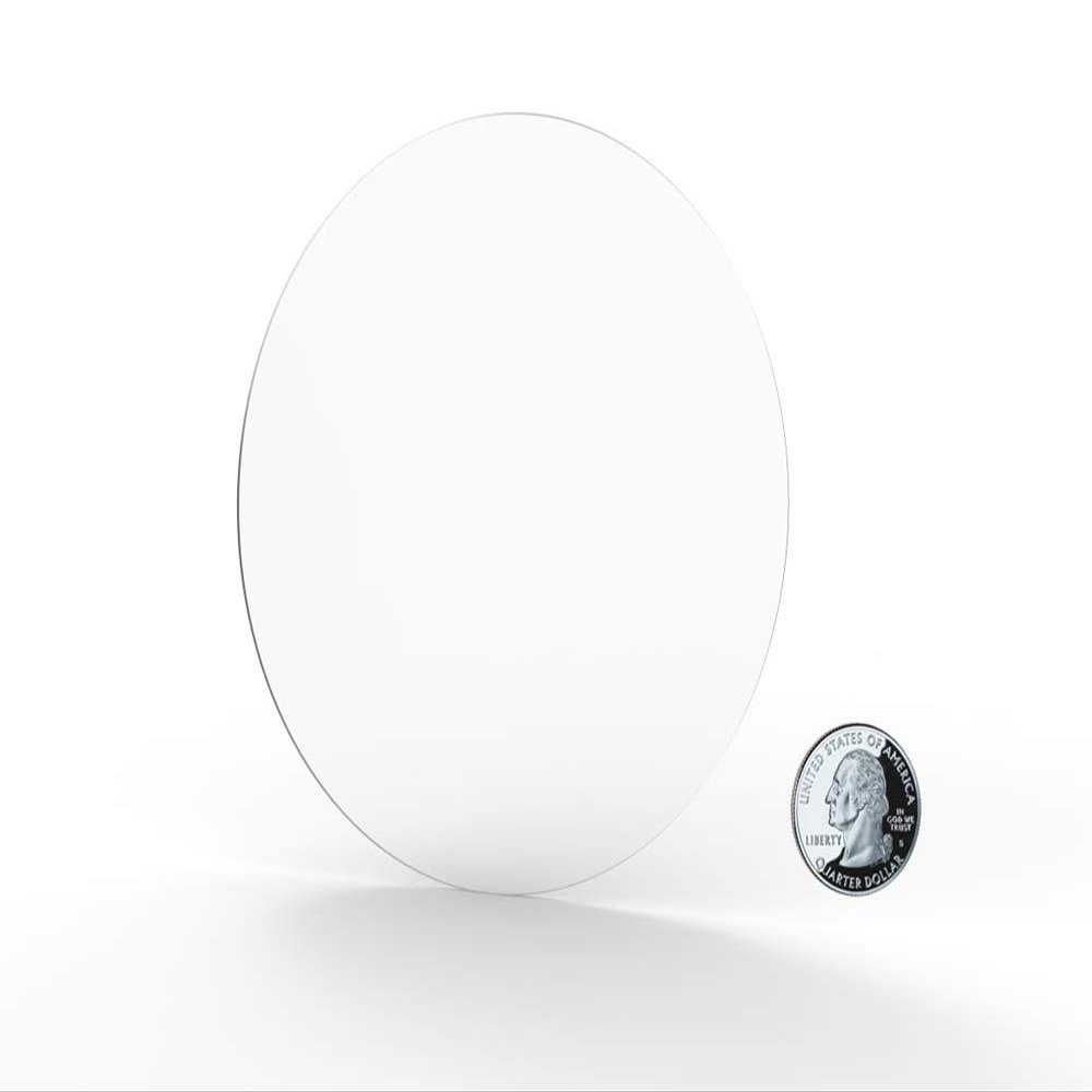 FixtureDisplays 1PK 8" Clear Acrylic Plexiglass Lucite Circle Round Disc, 3/16" Thick 18822-8"-3/16"-NPF