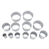 12 Piece Stainless Steel Round Cookie Cutter and Dough Cutter Set for Baking, Pastry, Mousse Cake, Ideal for Cookies, Cakes, and Pastries Kitchen Tools view 2