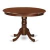 East West Furniture HLT-MBK-TP Hartland Dining Room Table - a Round Kitchen Table Top with Pedestal Base, 42x42 Inch, Mahogany & Black view 4