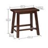 Amazon Basics Solid Wood Saddle-Seat Counter Height Bar Stools for Kitchen Island with Footrest, 24-Inch Height, Walnut, Set of 2 view 3